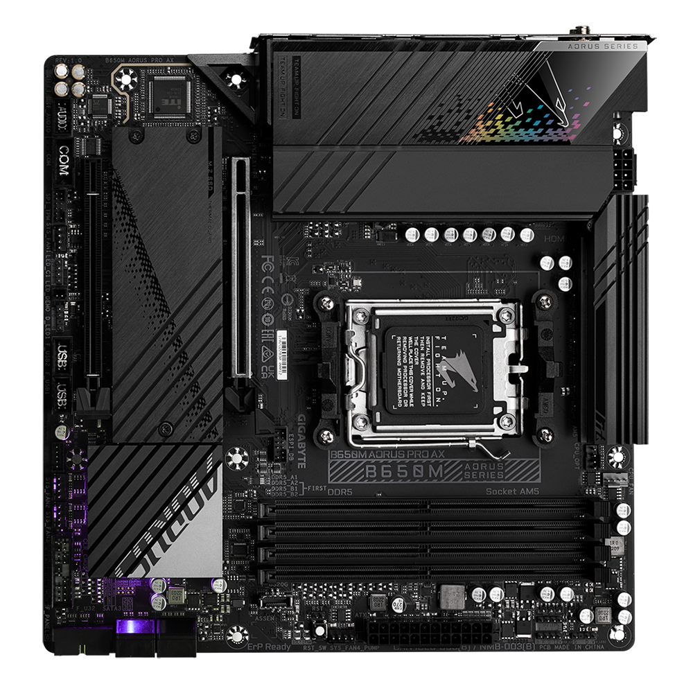 GIGABYTE B650M AORUS PRO AX AM5 MICRO ATX MOTHERBOARD - Image 3
