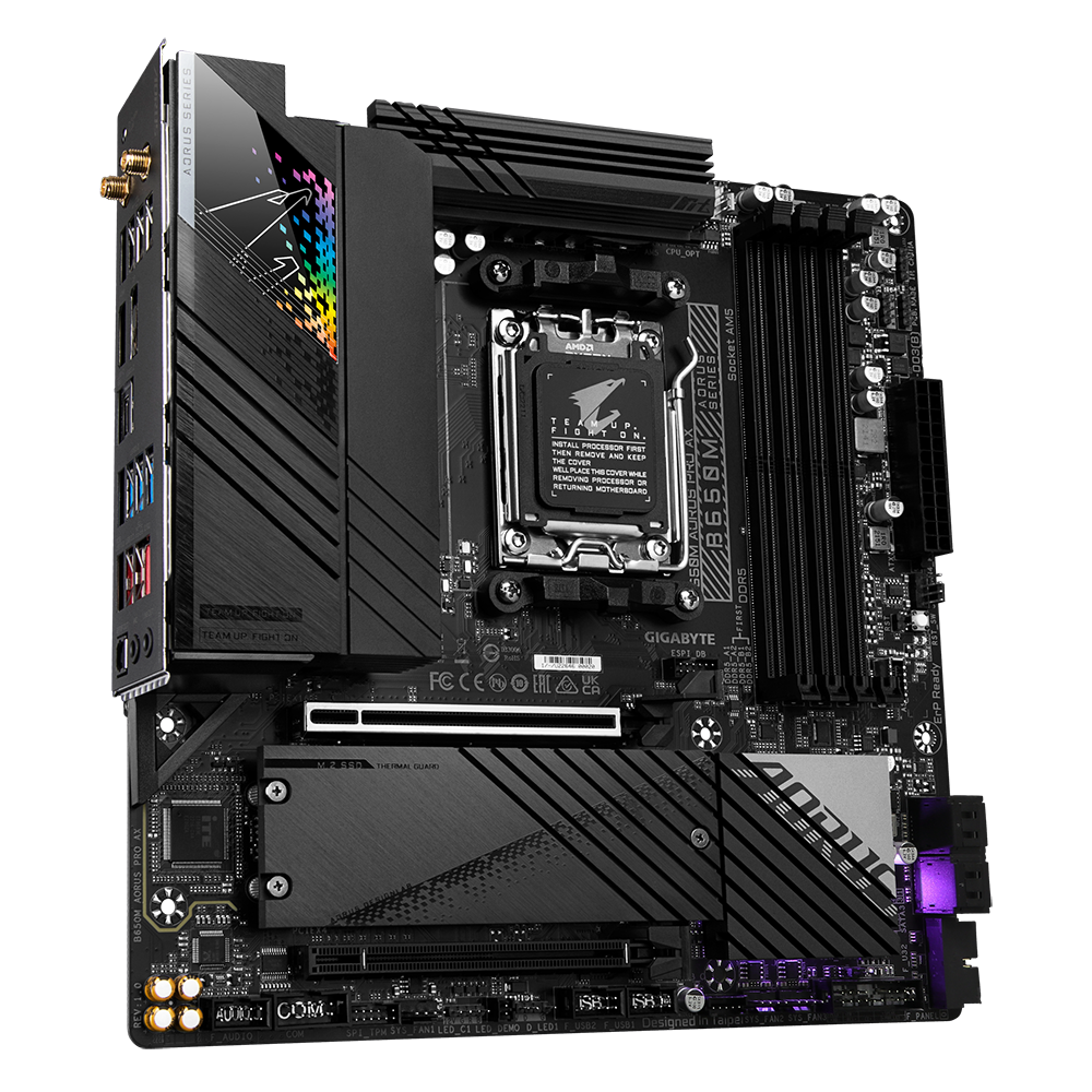 GIGABYTE B650M AORUS PRO AX AM5 MICRO ATX MOTHERBOARD - Image 4