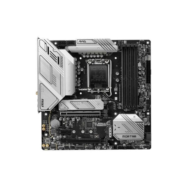 MSI MAG B760M MORTAR WIFI DDR4 LGA1700 MATX MOTHERBOARD (MAG-B760M-MORTAR-WIFI-DDR4) - Image 2
