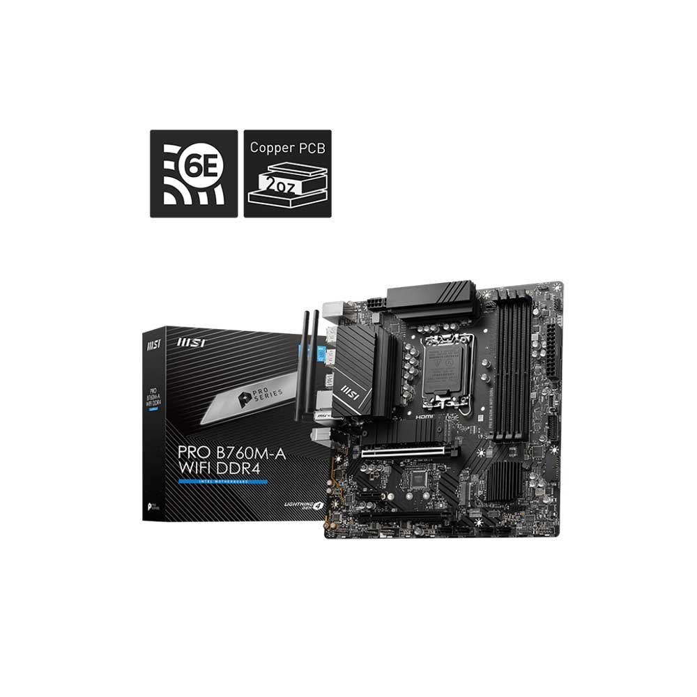 MSI PRO B760M-A WIFI DDR4 LGA1700 MATX