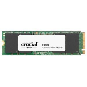 Crucial E100 SSD 480GB M.2 NVMe PCIe Gen4 Internal SSD, Up to 4,700MB/s, Laptop & Desktop Compatible - CT480E100SSD8