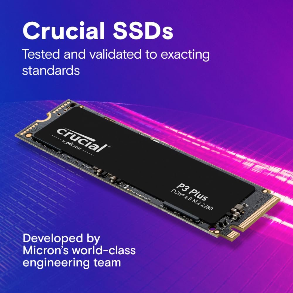Crucial P3 Plus 1TB PCIe 4.0 3D NAND NVMe M.2 SSD, up to 5000MB/s - CT1000P3PSSD8 - Image 3