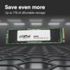 Crucial E100 1TB M.2 NVMe PCIe Gen4 Internal SSD, Up to 5,000MB/s, Laptop & Desktop Compatible - CT1000E100SSD8
