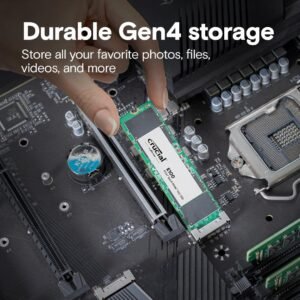 Alternative view of Crucial E100 1TB M.2 NVMe PCIe Gen4 Internal SSD, Up to 5,000MB/s, Laptop & Desktop Compatible - CT1000E100SSD8